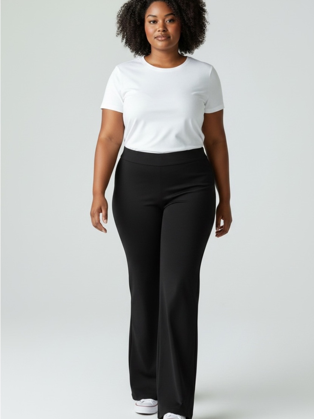 Miracle Women's Black Wide-Leg Ponte Pants